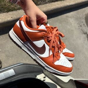 Nike Orange and White Sneakers
